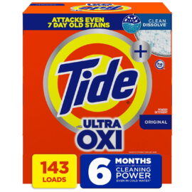 73831065-d95e-44f4-97c7-97dd23ef777d.38a0c2d34175af5a3967edfe904c5318.jpeg Tide + Ultra Oxi Powder Laundry Detergent, Original – 143 loads, 225 oz