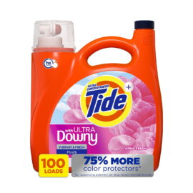 73d4a86d-8843-418f-af05-7ecf3aec3c48.531f8f08f453b2dc4a222286296f84f8.jpeg Tide with Ultra Downy Liquid Laundry Detergent, April Fresh Scent – 100 Loads, 128 fl oz