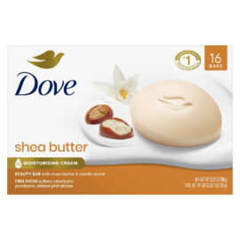 Dove Bar Soap, Shea Butter & Vanilla – 3.75 oz, 16 Count