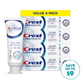Crest Gum Detoxify Ultra Toothpaste – 4.7 oz, 4 Pack