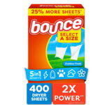 Bounce Select a Size Fabric Softener Dryer Sheets, Outdoor Fresh – 400 Count