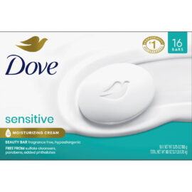 Dove Beauty Bar Soap, Sensitive Skin – 3.75 oz, 16 Count