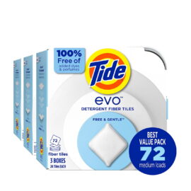 7fca85e0-6b81-4a21-af80-4ca7e40d1849.b6be4d8d75c0a9d7ceb455bd06a4ef1c.jpeg Tide Evo Laundry Detergent Fiber Tiles, Free & Gentle – 72 Count