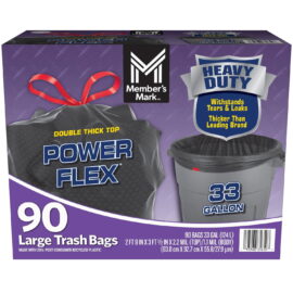 8046375c-755c-44b0-897e-58e2acfaad00.bb277c14ac740dc2b196e368c58df550.jpeg Member's Mark 33-Gallon Power Flex Drawstring Trash Bags 90 Count