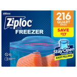 Ziploc Seal Top Quart Freezer Bags – 216 Count
