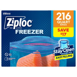 Ziploc Seal Top Quart Freezer Bags – 216 Count