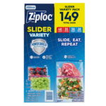 8a34803c-071f-4023-9c6d-621aa5759778.77bb46aa2531dc01a415f67f1ed183b3.jpeg Ziploc Gallon Quart Freezer and Storage Slider Bags Variety Pack, Power Shield Technology – 149 Count
