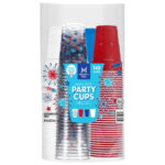 Member's Mark Patriotic Colors Plastic Cups 18 fl oz – 140 Count