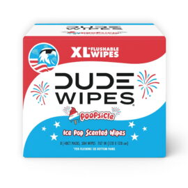 DUDE Wipes XL Flushable Wipes, POOPsicle – 8 Count, 384 wipes