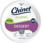 Chinet Classic Dessert Plates, 6.75" – 300 Count