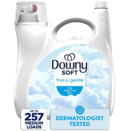 Downy Soft Free & Gentle Liquid Fabric Softener – 257 loads, 150 fl. oz