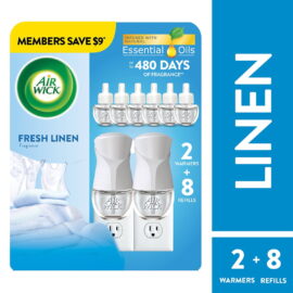 918610fb-69f4-41be-a934-01a8cc49ce7d.972dd7aed4e061c76d129ea482b0cc2c.jpeg Air Wick Plug In Scented Oil Kit, Fresh Linen, 2 warmers + 8 refills
