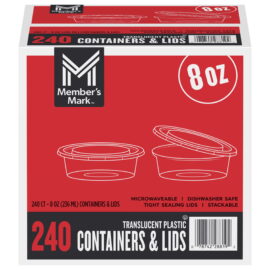 9bf58834-105b-4573-a51e-0a3e9b446716.4ef9de5b6908c5f0f100c17ffb026a79.jpeg Member's Mark Plastic Deli Containers with Lids 8 oz – 240 Count