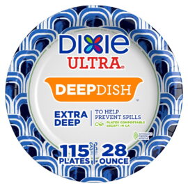 Dixie Ultra Extra Deep Dish Paper Plates 28 oz – 115 Count