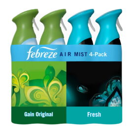 a0d1ffa1-7896-4f67-8e05-c53e0ca45dca.b514bae2030514b863f09a756d685bc3.jpeg Febreze Air Mist Air Freshener Spray, Gain Original + Unstopables Fresh – 4ct., 32.4 oz
