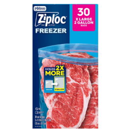 Ziploc Grip n' Seal 2-Gallon Freezer Bags – 30 Count