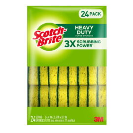 Scotch-Brite Heavy Duty Scrub Sponges, Individually Wrapped 24 Count