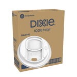 Dixie Closeable Slider Lid for Disposable Hot Cups, Fits 10-20 oz Cups 1000 Count