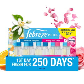 abf9dcfe-dd36-4bca-b2ad-12bdfdb8b636.c64ed64f90e4cb4bbdb85b97e0a20f4a.jpeg Febreze Plug Air Freshener, Refresh & Energize + Downy April Fresh, 5 refills, 4.35 fl. oz