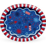 Member's Mark Patriotic Oval Paper Plates, 10" x 12" – 50 Count