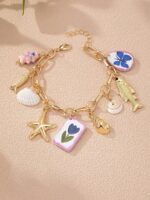 🐚⭐ Handmade Summer Beach Starfish & Shell Charm Bracelet