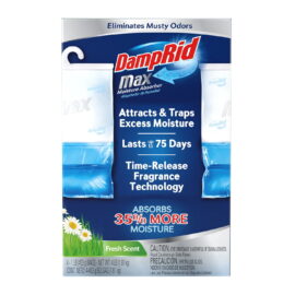 DampRid Max Moisture Absorber Hanging Bag, Fresh Scent 4 Pack