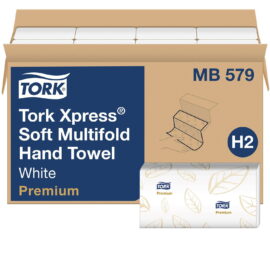 b83189f1-2f1d-4976-9b48-28e0ace2621c.bd3c5c33bffc35affff158de73ad318e.jpeg Tork Premium Soft Xpress Multifold 2-Ply White Blue Leaf Hand Towels – 16 Packs., 135 towels/pk