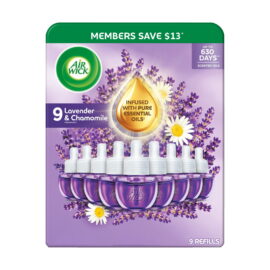 Air Wick Plug In Scented Oil Air Freshener, Lavender & Chamomile, 9 Refills