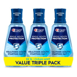 Crest Pro-Health Advantage Multi-Protection Mouthwash, Smooth Mint – 33.8 fl oz, 3 Pack