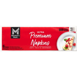 Member's Mark Ultra Premium 2-Ply White Napkins 6 Packs., 110 napkins/pk