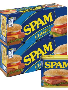 SPAM Classic Fully Cooked Canned Pork with Ham 12 oz, 8 Pack