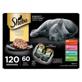 c03d77b6-26f9-47ea-9a81-ddee92fc15ae.ff4a1727958d2a5241abf9b8ab791204.jpeg Sheba Perfect Portions Cuts in Gravy Adult Variety Wet Cat Food, Twin-Pack Tray – 2.6 oz, 48 Count, 120 servings