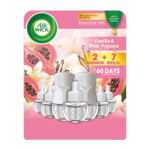 c5ba3153-7c56-4ced-aa2a-4f92405783e1.5f381cf76cb79212b201709161287588.jpeg Air Wick Plug In Scented Oil Air Freshener, Vanilla & Pink Papaya, 2 Warmers +7 Refills