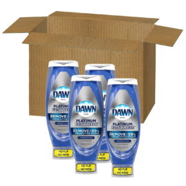 Dawn EZ-Squeeze Platinum Liquid Dish Soap, Fresh Rain Scent – 4 Pack, 97.2 fl. oz