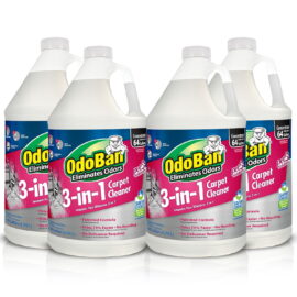OdoBan 3-in-1 Concentration Carpet Cleaner Solution, Fragrance Free 1 gal. – 4 Pack
