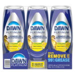 Dawn Platinum EZ- Squeeze Liquid Dish Soap, Lemon – 3 Count, 61.5 fl. oz