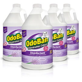 OdoBan Odor Eliminator and Disinfectant Concentrate, 1 gal. – 4 Pack, Lavender