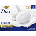 Dove Beauty Bar Soap, Original White – 3.75 oz, 16 Count