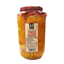 Member's Mark Peach Halves in Light Syrup – 60 oz Glass Jar