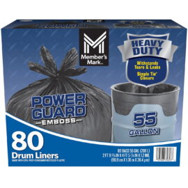 e62d06a4-76ed-42b1-b509-3b512fe5cde8.3910de890d23c77f38fc4100ad8a7fc3.jpeg Member's Mark Heavy Duty 55-Gallon Drum Liner Trash Bags – 80 Count