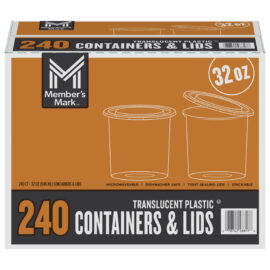 e649d5fe-f96c-4ce1-a8ba-050cad09a68c.ca70bda8a5518b3b2b158efeaa6982e5.jpeg Member's Mark Deli Plastic Containers w/ Lids (32 oz – 240 Count)