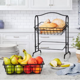 e746a47c-f846-4c82-bda9-f9f38f25abbb.669c0de674122a5bdd6df7f6e07e1c44.jpeg Member's Mark 2-Tier Fruit Basket Stand