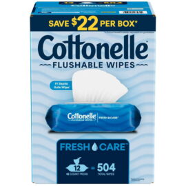 Cottonelle Freshcare Flushable Wipes – 12 Count, 504 wipes