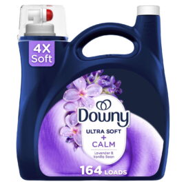 Downy Ultra Soft + Calm Liquid Fabric Softener, Lavender and Vanilla Bean – 164 Loads, 111 fl. oz