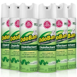 OdoBan Disinfectant Spray – 14.6 oz/can, 6 Pack, Choose Scent