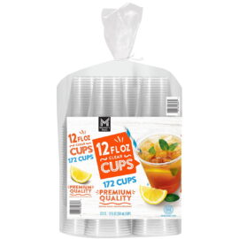 Member's Mark Clear Plastic Cups 12 oz – 172 Count