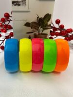 🌈✨ 5-Piece Neon Jelly Acrylic Bangle Bracelet Set – Bold Festival Statement Jewelry