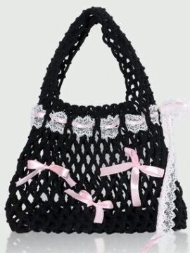 Colorful Straw Mini Top Handle Bag Sequins Bow Vacation Party Purse