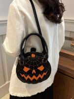 Halloween Pumpkin Crossbody Bag Ghost Skull Gothic Novelty Purse