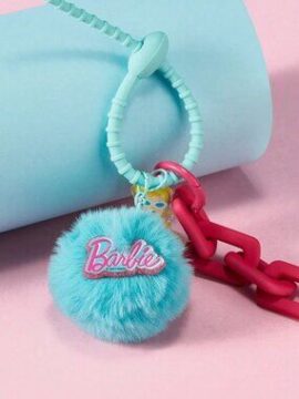 💙✨ Barbie Fluffy Pom Pom Keychain Bag Charm Purse Accessory 🎀